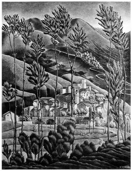 Alfedena Abruzzi, 1929 - Maurits Cornelis Escher