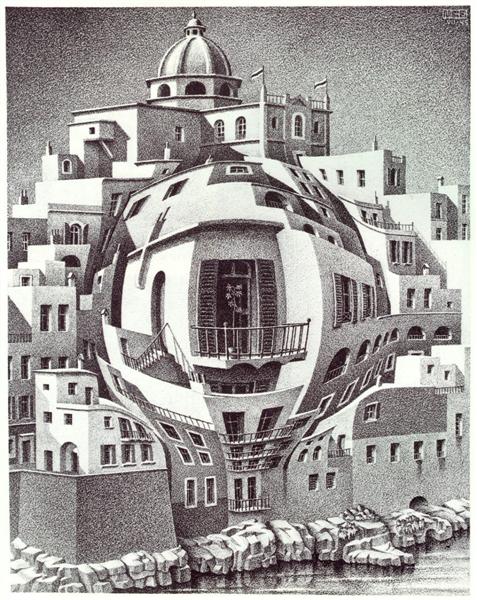 Balcony, 1945 - M.C. Escher