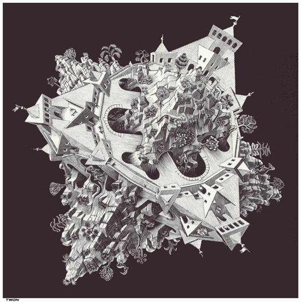Double Planetoid, 1949 - M.C. Escher