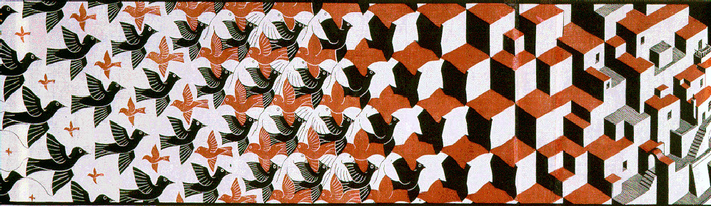 Metamorphosis II excerpt 5 - M.C. Escher - WikiArt.org - encyclopedia ...