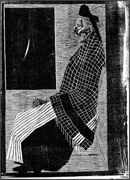 Сидяча стара жінка, 1920 - Мауріц Корнеліс Ешер
