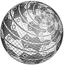 Sphere Surface with Fishes - M.C. Escher