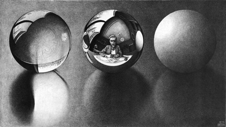 Three Spheres II, 1946 - M.C. Escher