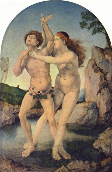 The metamorphosis of Hermaphrodite and Salmacis, c.1517 - Jan Mabuse