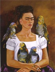Me and My Parrots - Frida Kahlo