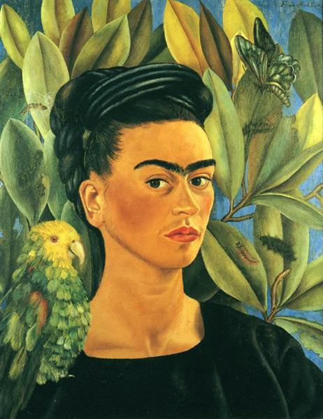 Self-Portrait with Bonito, 1941 - Frida Kahlo