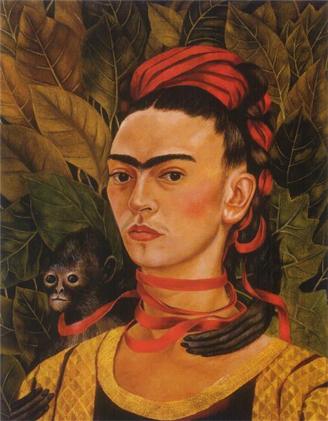 Self Portrait with Monkey, 1940 - Frida Kahlo