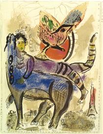 A blue cow - Marc Chagall