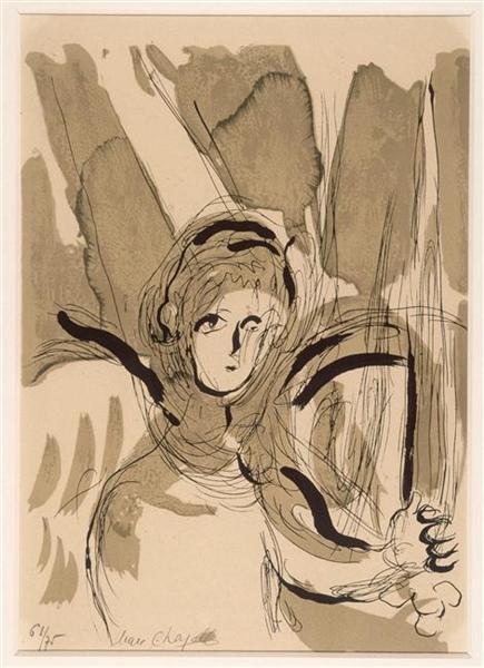Ангел с мечом, 1956 - Марк Шагал