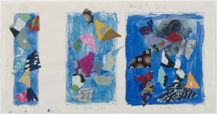 Creation of World (study to vitrage at Musée national Message Biblique Marc Chagall in Nice), 1971 - 夏卡爾