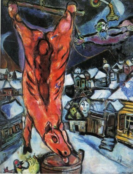 Flayed ox, 1947 - Марк Шагал