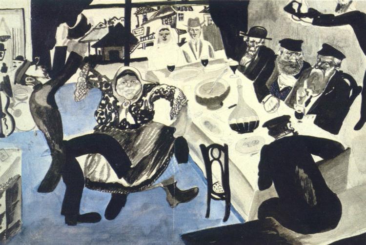 Еврейская свадьба, c.1912 - Марк Шагал