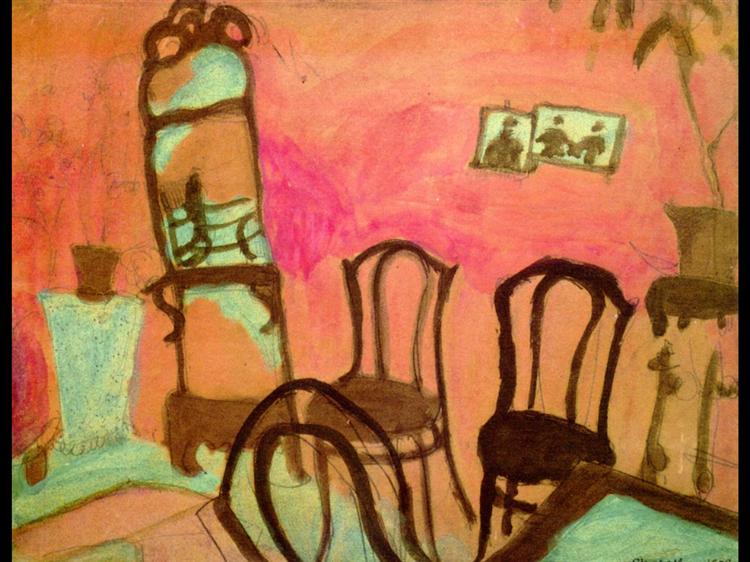 Маленькая гостиная, 1908 - Марк Шагал