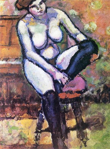 Nude with black stockings, 1910 - Marcel Duchamp