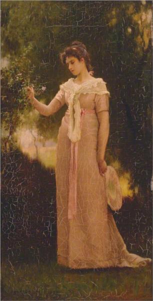 A Girl in a Garden, 1879 - Маркус Стоун