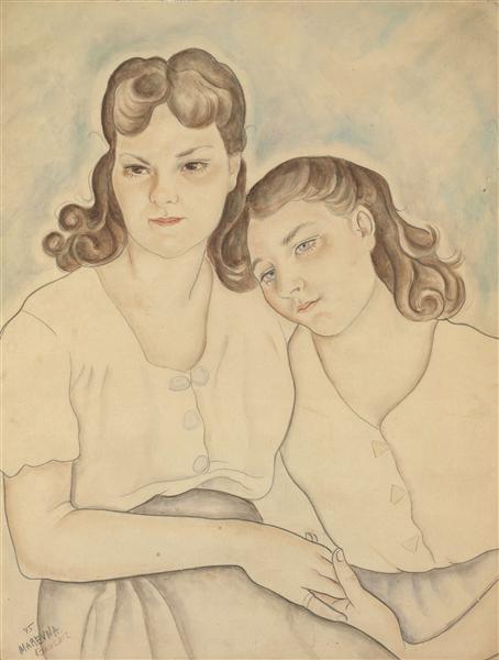 Portrait of Two Girls - Marevna (Marie Vorobieff)