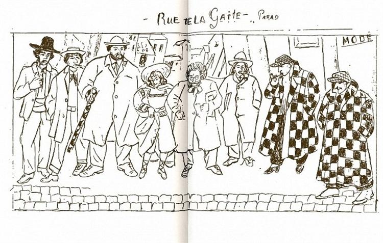 The march down Rue de la Gatti in Paris - Marevna (Marie Vorobieff)
