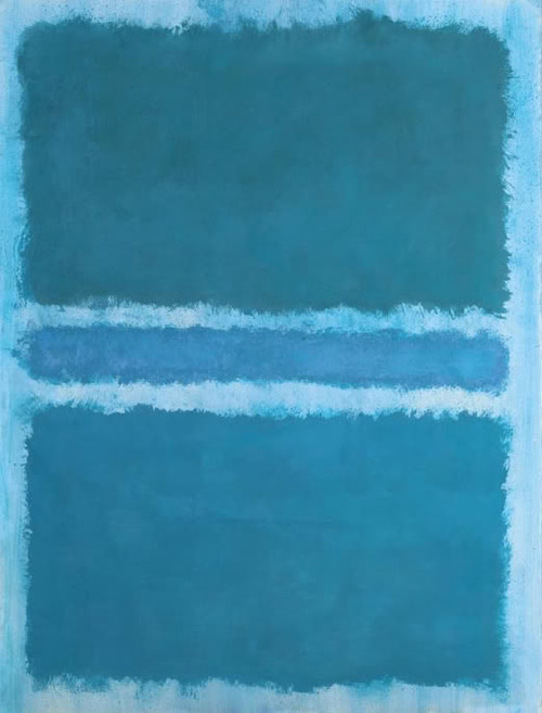 Untitled Blue Divided By Blue 1966 Mark Rothko