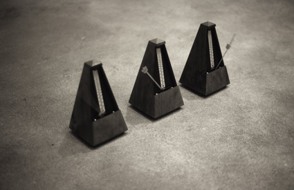 Work No. 223 (Three metronomes beating time, one quickly, one slowly, and one neither quickly or slowly), 1999 - Martin Creed