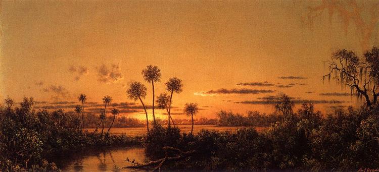 Florida River Scene: Early Evening, After Sunset, 1900 - Мартин Джонсон Хед