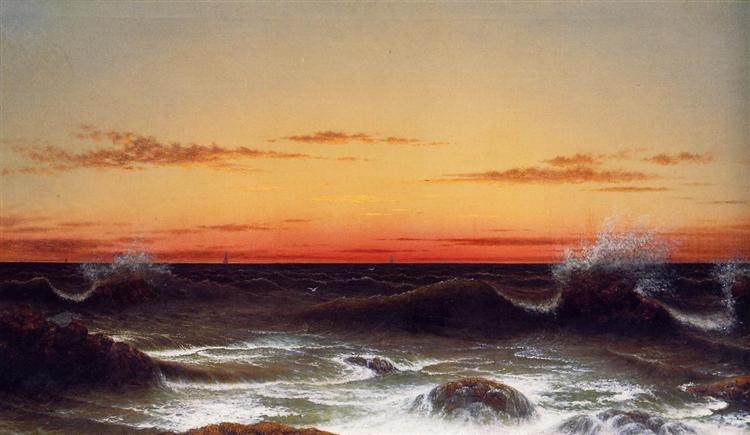 Seascape: Sunset - Martin Johnson Heade - WikiArt.org