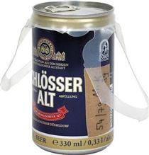Alcohol torture, can of Schlösser Alt beer, plastic wrapper - Martin Kippenberger