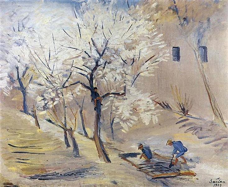 Apricot trees in blossom, 1929 - Martiros Sarjan