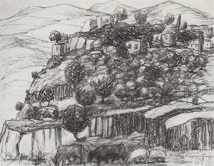 Rural landscape, 1962 - Martiros Sarjan
