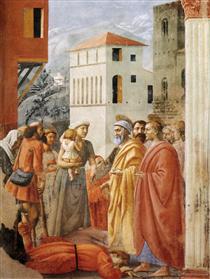 Distribution of Alms and Death of Ananias - Masaccio