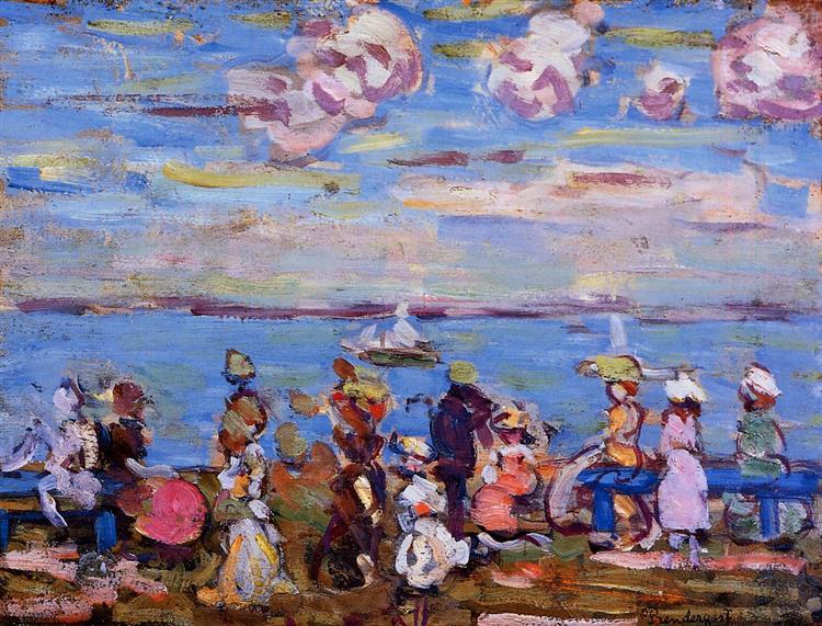 Beach Scene No. 4, c.1903 - c.1906 - Морис Прендергаст