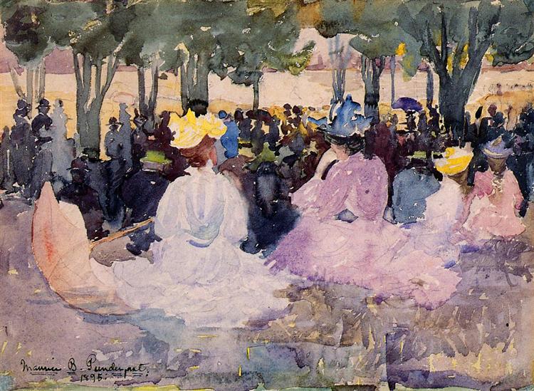 Figures on the Grass, 1895 - Maurice Prendergast