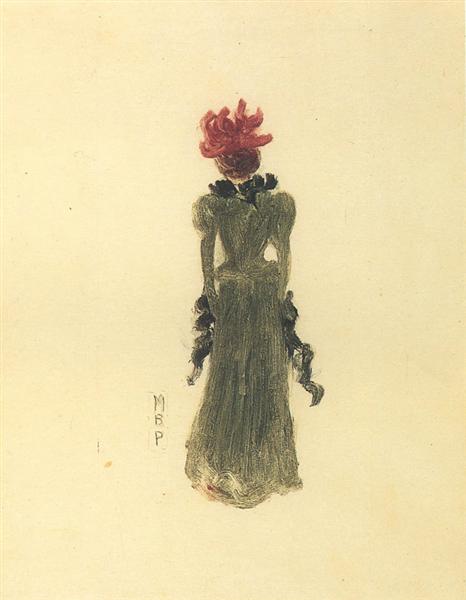 Green Dress, 1891 - 1894 - Maurice Prendergast