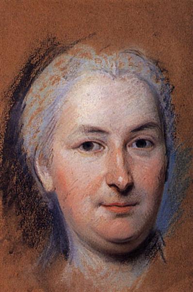 Preparation to the portrait of Anne Charlotte Roussel, Marquise de Courcy - Моріс Кантен де Латур