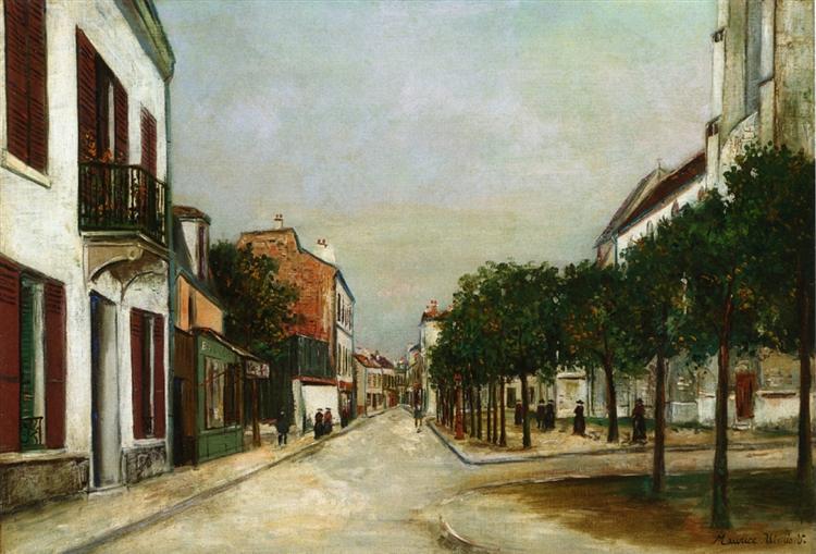 Moutier street and square de la Mairie - Морис Утрилло