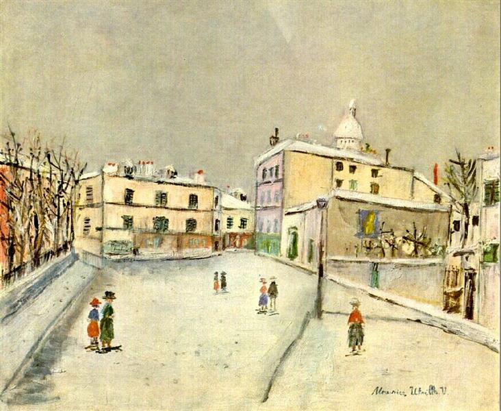 Snow over Montmartre - Maurice Utrillo