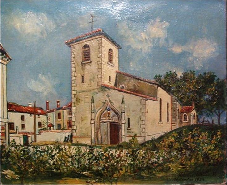 The Church of St. Bernard, Ain, in Summer - Морис Утрилло