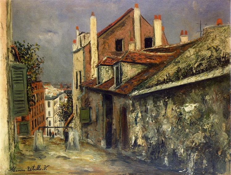 The House of Mimi Pinson in Montmartre - Maurice Utrillo