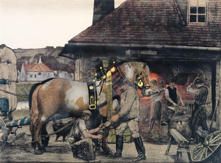 The Farrier, c.1900 - Max Kurzweil