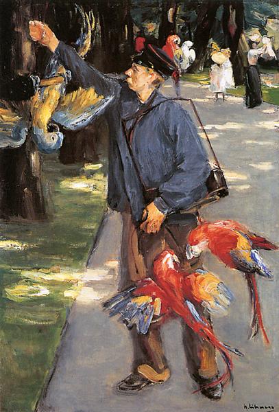 Parrot caretaker in Artis, 1902 - Макс Ліберман