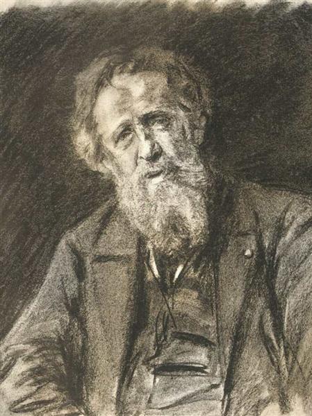 Portrait of Constantin Meunier - Макс Ліберман
