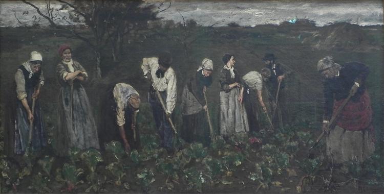 Workers on the beet field, 1876 - Макс Ліберман