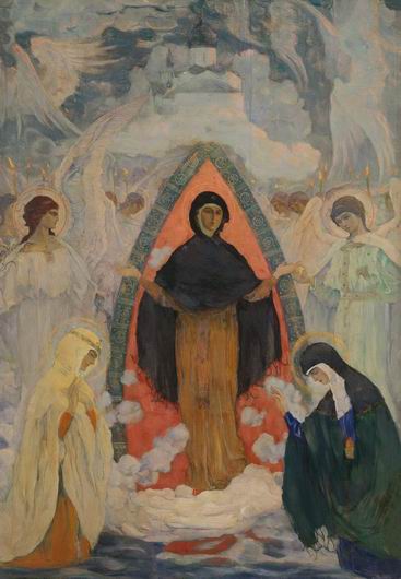 Intercession of Our Lady, 1914 - Mikhail Nesterov - WikiArt.org