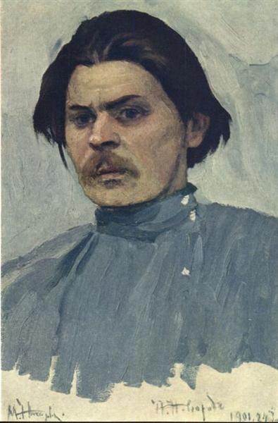 Portrait of Maxim Gorky, 1901 - Михаил Нестеров