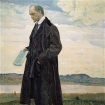 Thinker (Portrait of philisopher Ivan Ilyin) - Mikhail Nesterov