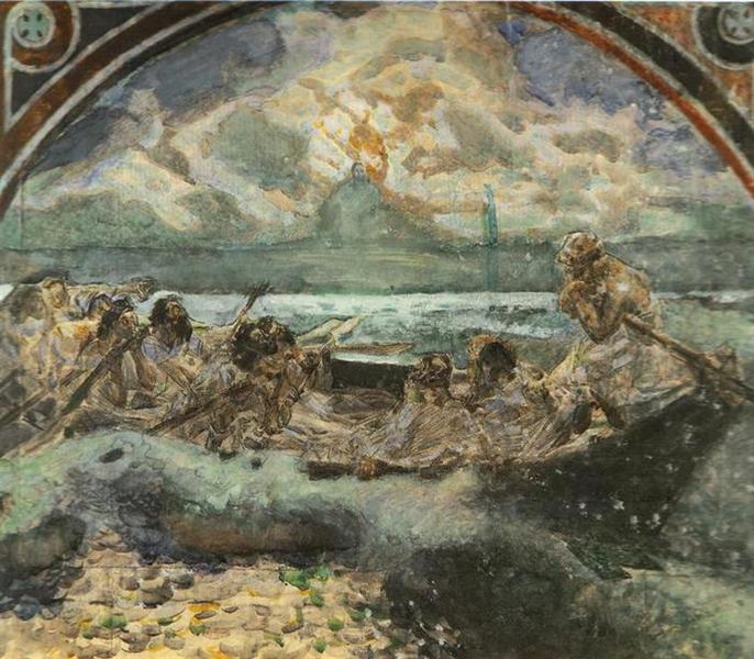 Walking on Water, 1891 - Михаил Врубель