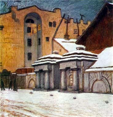 A nook of Petersburg, 1904 - Mstislaw Walerianowitsch Dobuschinski