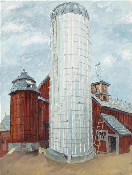 Farm in New England, 1940 - Mstislav Dobuzhinsky