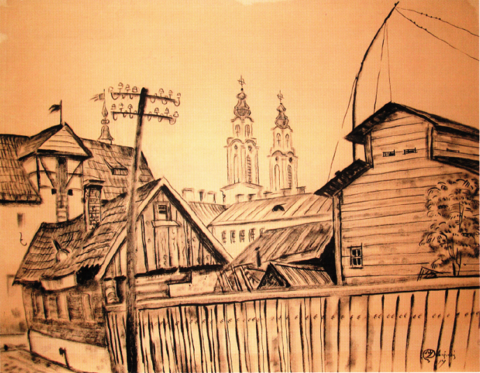 Старе місто в Каунасі, 1923 - Мстислав Добужинський