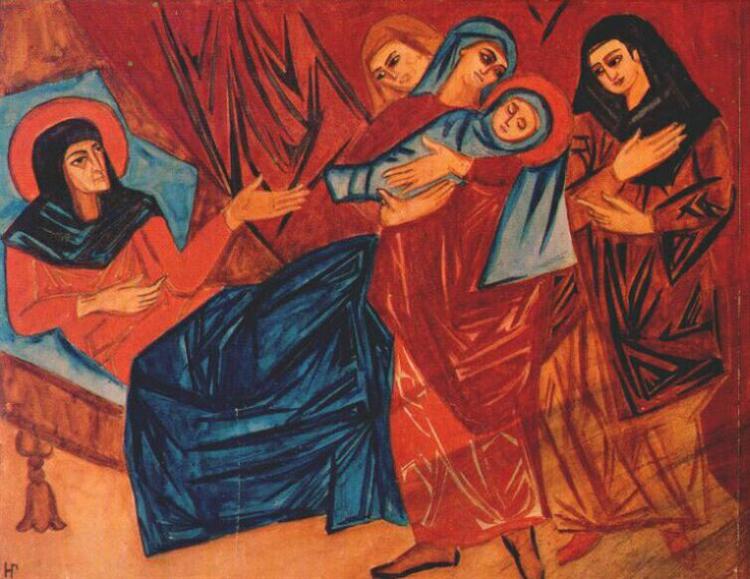 Nativity, 1910 - Наталья  Гончарова
