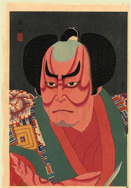Study of the actor Nakamura Kichiemon as Otokonosuke, 1926 - Наторі Сюнсен
